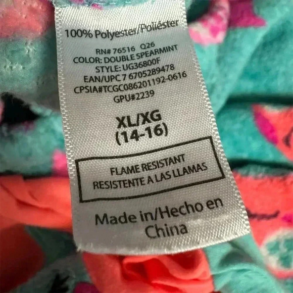 Wonder Nation Girls' Owl Pajama Set XL Multicolor Long Sleeve 2-Piece - Picture 6 of 7